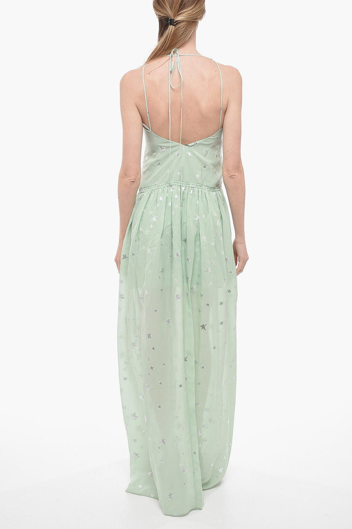 Other - Amiri Silk Halterneck Dress with Lurex Stars and Front Slit - 191846137453 - Ask Me Wear