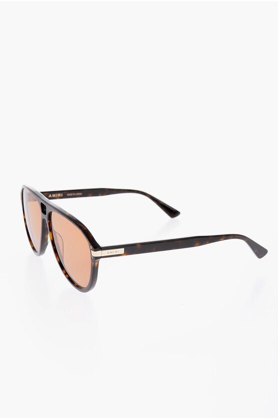 Accessories - Sunglasses - Amiri Tortoiseshell LOGO Aviator Sunglasses - 191846180985 - Ask Me Wear