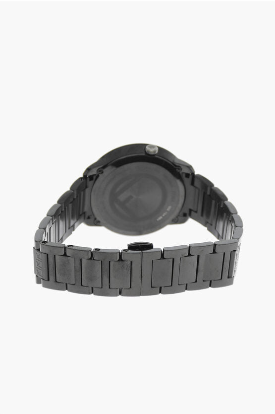 Fendi Analog Watch with Logoed Metal Strap