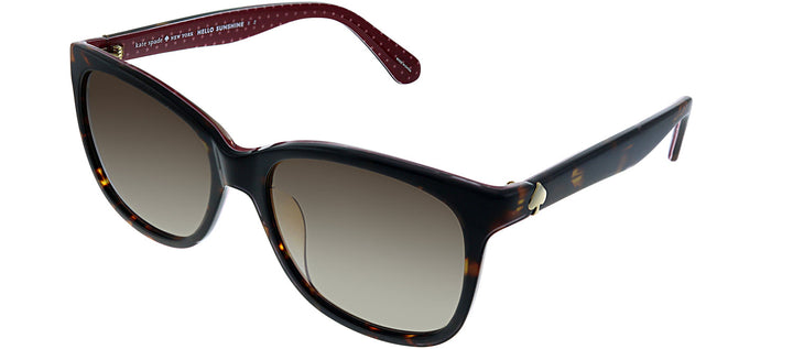 Kate Spade KS Danalyn 086 Square Plastic Tortoise/ Havana Sunglasses with Brown Gradient Lens