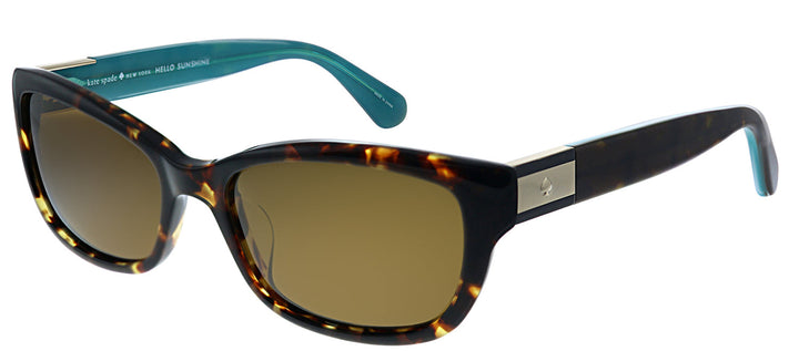 Kate Spade KS Marilee/P FZL Rectangle Plastic Tortoise/ Havana Sunglasses with Bronze Polarized Lens