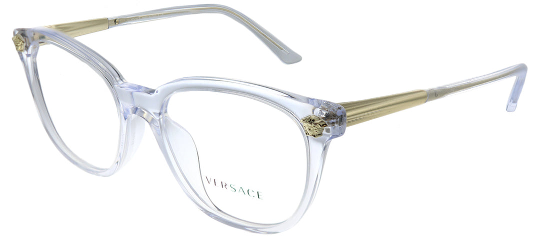 Versace VE 3242A 148 Round Plastic Clear Eyeglasses with Demo Lens