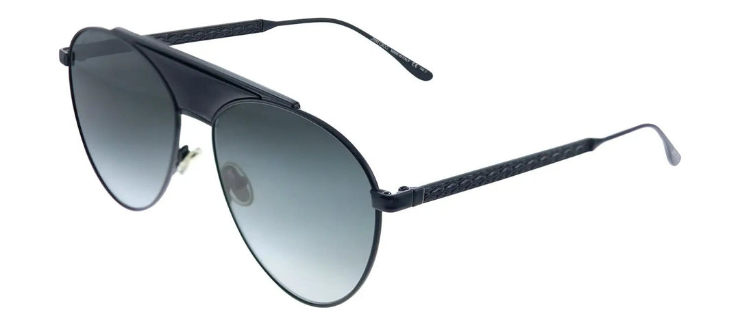 Jimmy Choo JC Ave 807 9O Aviator Metal Black Sunglasses with Grey Lens