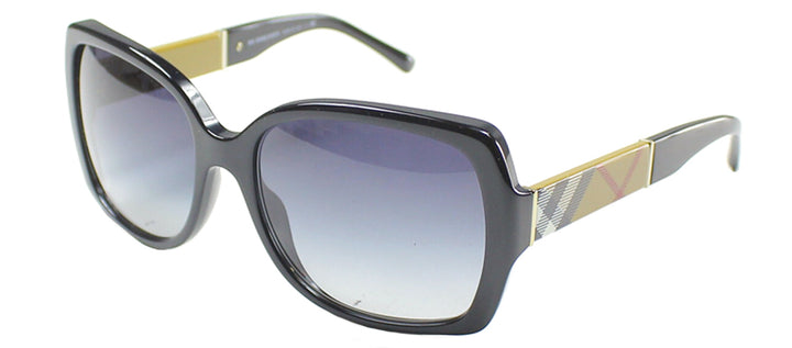 Burberry BE 4160 34338G Fashion Plastic Black Sunglasses with Grey Gradient Lens