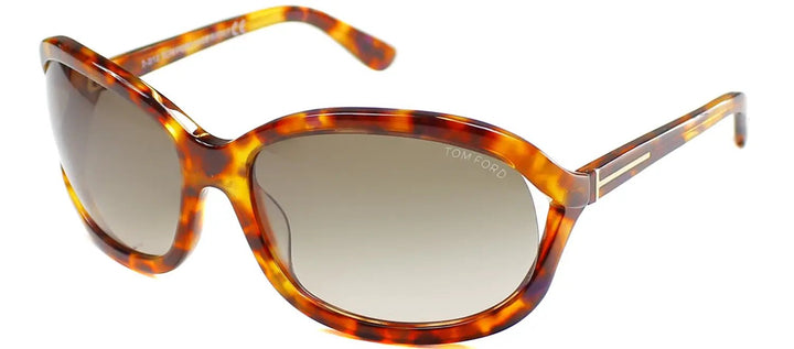 Tom Ford Vivienne TF 278 47F Fashion Plastic Tortoise/ Havana Sunglasses with Brown Gradient Lens
