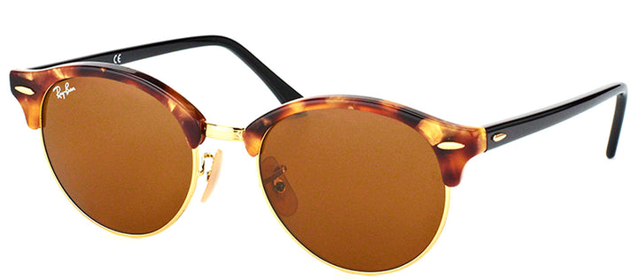 Ray-Ban Clubround RB 4246 1160 Clubmaster Plastic Tortoise/ Havana Sunglasses with Brown Lens