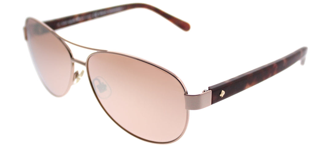 Kate Spade KS Dalia2 AU2 Aviator Metal Gold Sunglasses with Rose Mirror Lens