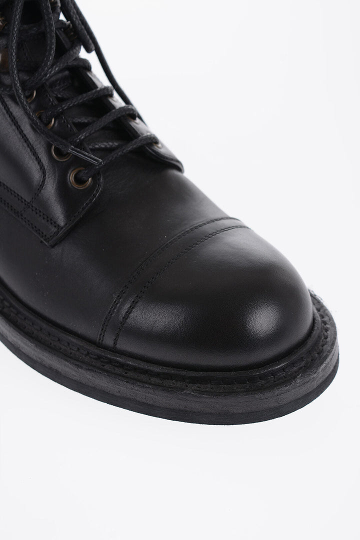 Dolce & Gabbana Ankle Leather Combat Boots