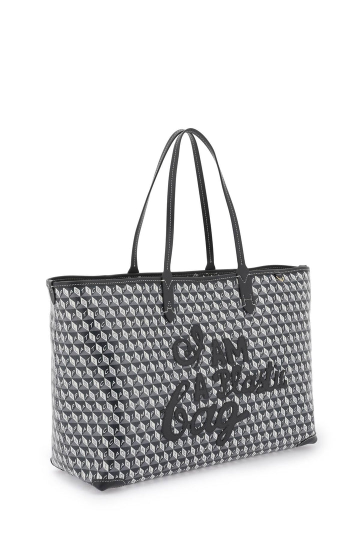 Bags - Anya Hindmarch I Am A Plastic Bag Motif Tote Bag - 241650ABS000005 - CHARC - os - Ask Me Wear