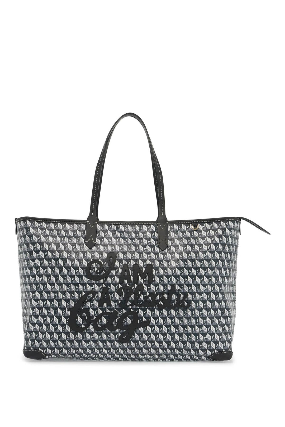 Bags - Anya Hindmarch I Am A Plastic Bag Zipped Motif Tote Bag - 242650ABS000027 - CHARC - os - Ask Me Wear