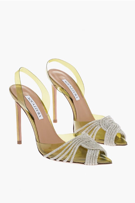 Aquazzura - Other - Aquazzura Pvc GATSBY Slingback Pumps with Rhinestone Embellishment - 8055164036787 - Ask Me Wear