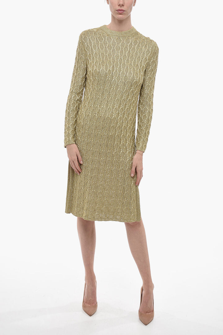 Gucci Aran Lurex Midi Dress