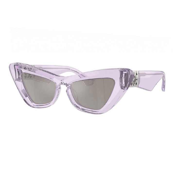 Burberry Sunglasses Cat Eye Full Rim, Violet Frame and Light Grey Mirror Silver Lens BE4421U40956G