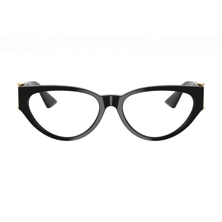 Versace Eyeglasses Cat Eye Full Rim, Black Frame And Clear Demo Lenses Lens Ve3366Fgb1