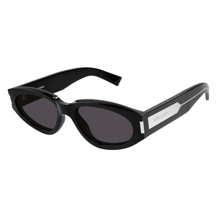 Saint Laurent Sunglasses Round Full Rim, Black Frame and Black Lens SL618001