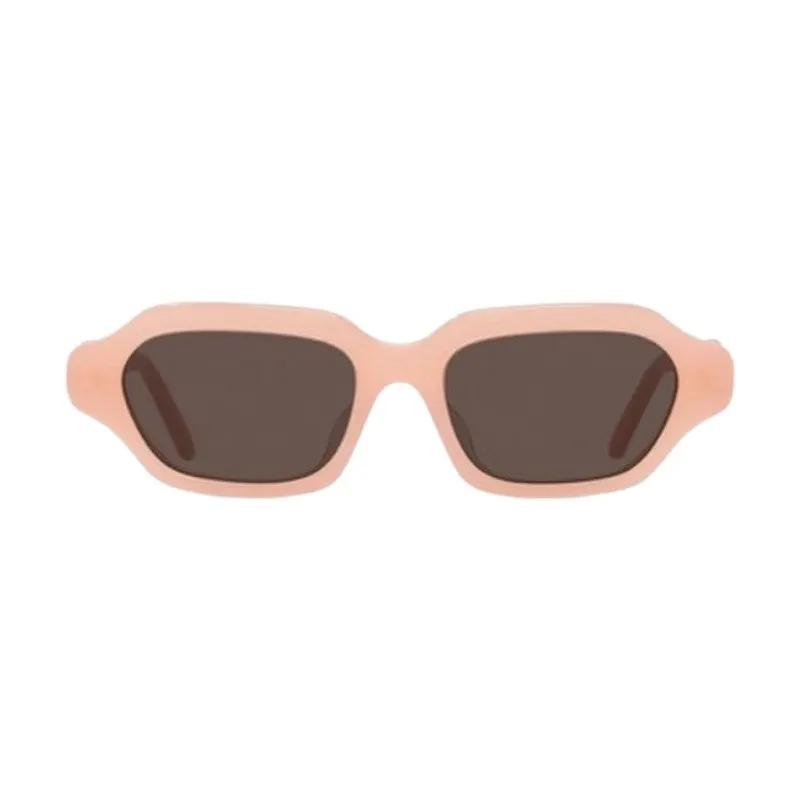 Loewe Sample Sale | Loewe Sunglasses Rectangle Full Rim, Shiny Pink Frame And Brown Lens Lw40157U72E - Sunglasses | Designer outlet