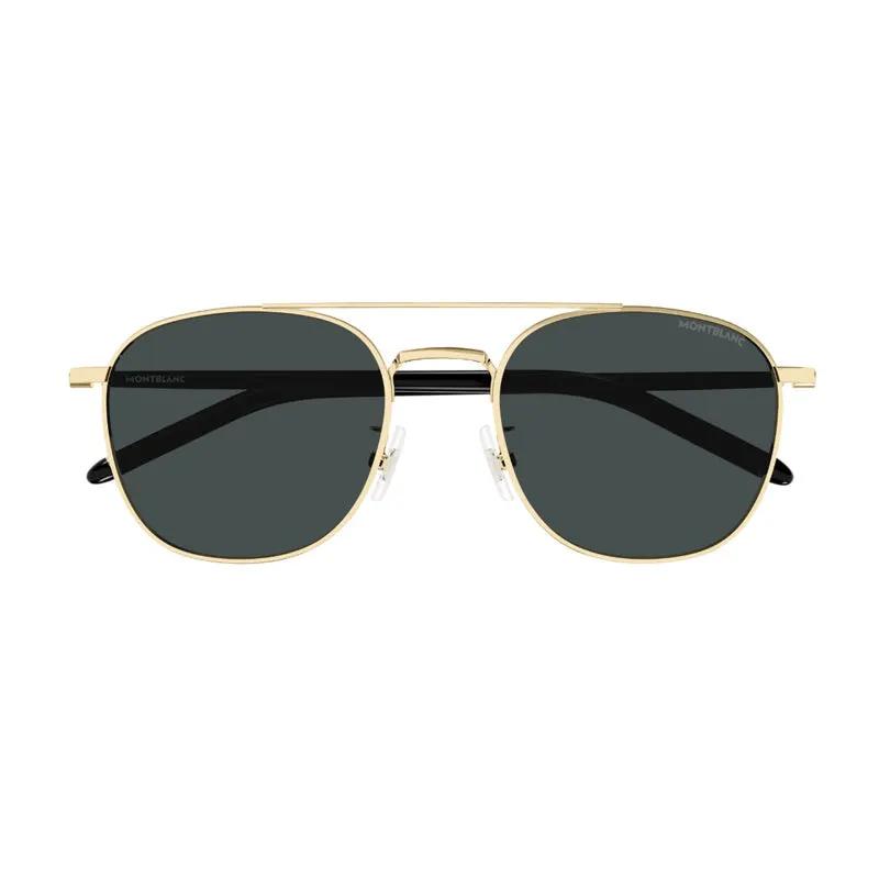 Montblanc Sample Sale | Montblanc Sunglasses Square Full Rim, Gold Frame And Grey Lens Mb0271S006 - Sunglasses | Designer outlet