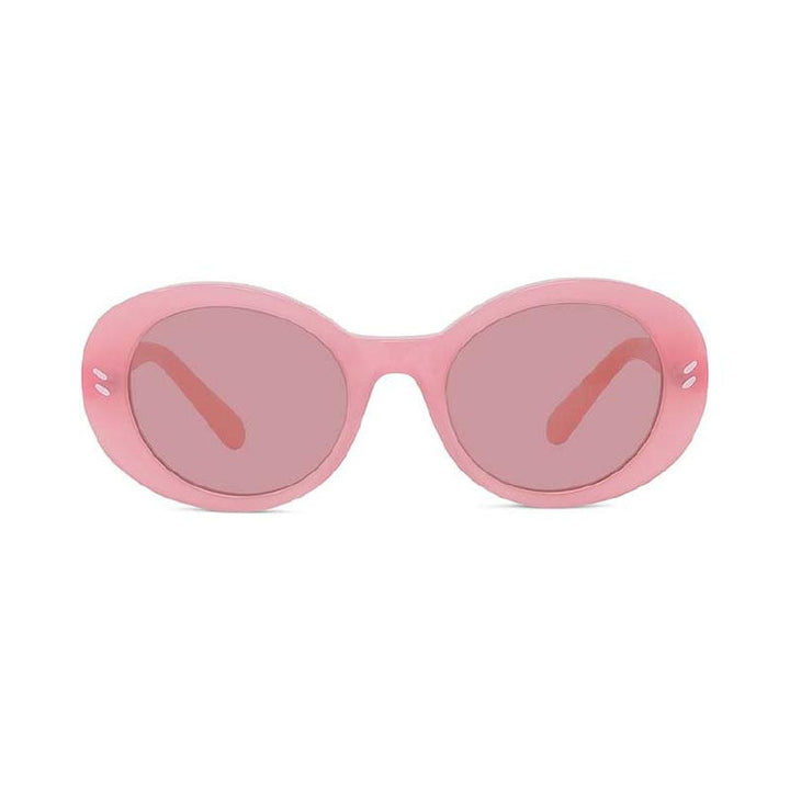 Stella McCartney Sunglasses Oval Full Rim, Shiny Milky Pink Frame and Dark Pink Lens SC4015IK72U