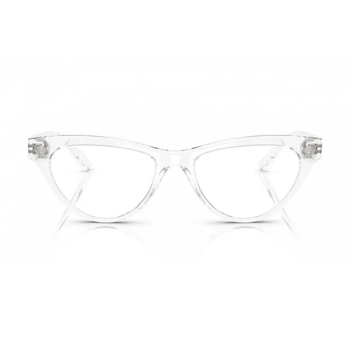 Versace Eyeglasses Cat Eye Full Rim, Crystal Frame And Clear Demo Lenses Lens Ve3364U148