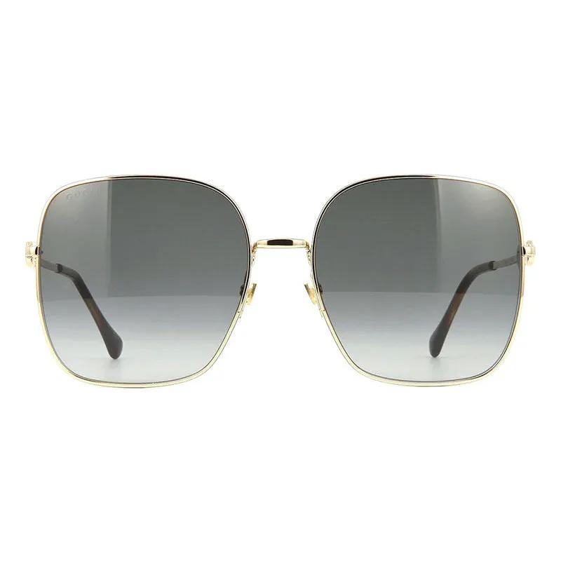 Gucci Sample Sale | Gucci Sunglasses Square Full Rim, Gold Frame and Grey Lens GG0879S001 - Sunglasses | Designer outlet