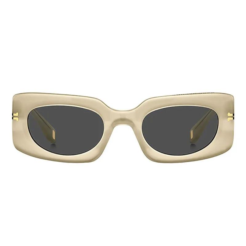 Marc Jacobs Sunglasses Rectangle Full Rim, Yellow Frame And Grey Lens Mj1075/s040Gir