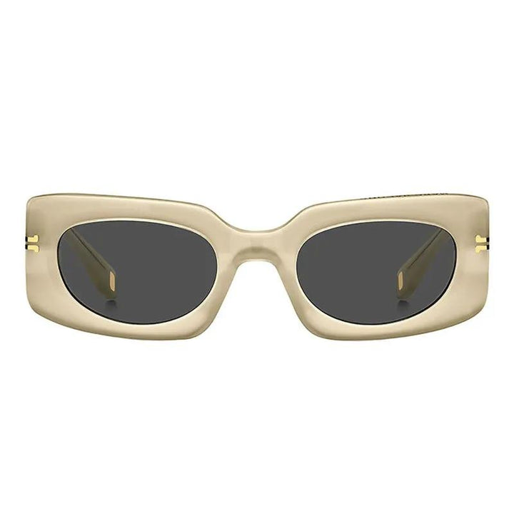 Marc Jacobs Sunglasses Rectangle Full Rim, Yellow Frame And Grey Lens Mj1075/s040Gir