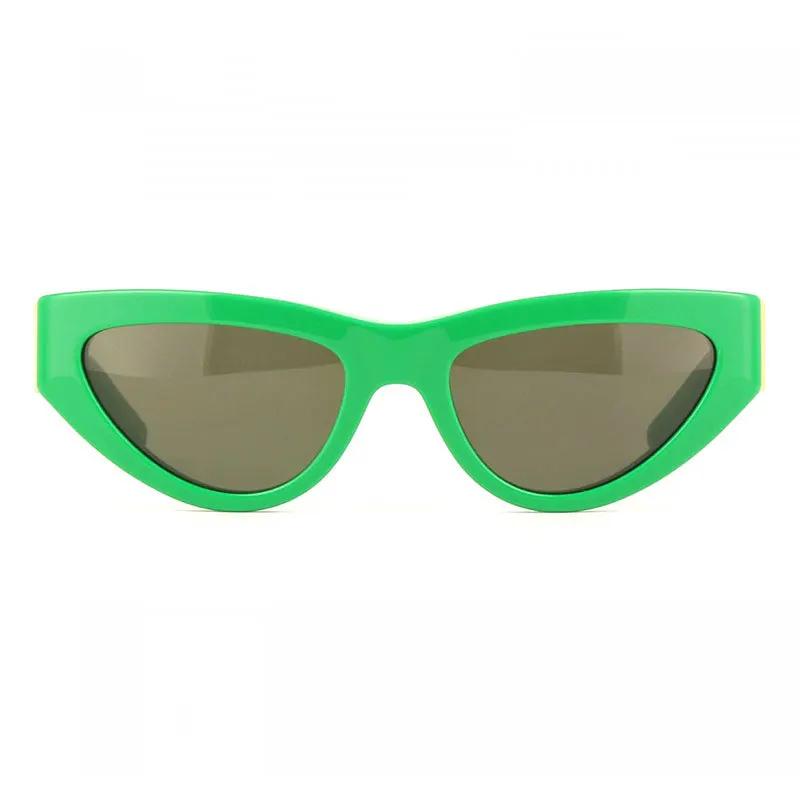 Bottega Veneta Sample Sale | Bottega Veneta Sunglasses Cat Eye Full Rim, Green Frame And Green Lens Bv1176S003 - Sunglasses | Designer outlet