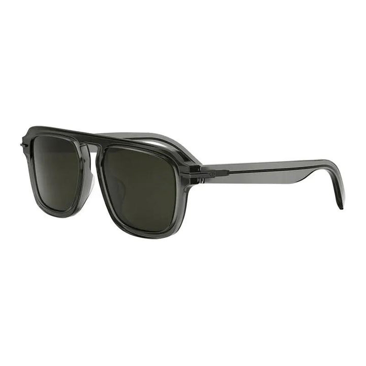 Dior Sunglasses Square Full Rim, Grey Frame And Green Lens