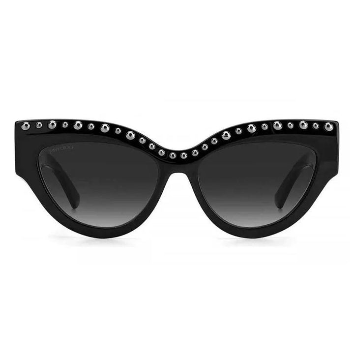 Jimmy Choo Sunglasses Cat Eye Full Rim, Black Frame And Grey Gradient Lens Sonja/g/s08079O