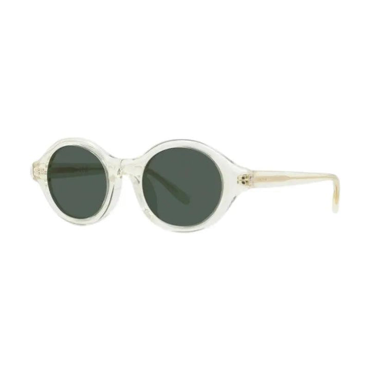 Loewe Sample Sale | Loewe Sunglasses Square Full Rim, Transparent Pale Yellow Frame And Green Lens Lw40162U57N - Sunglasses | Designer outlet