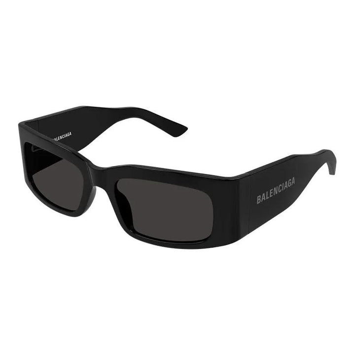 Balenciaga Sunglasses Rectangle Full Rim, Black Frame And Grey Lens Bb0328S001