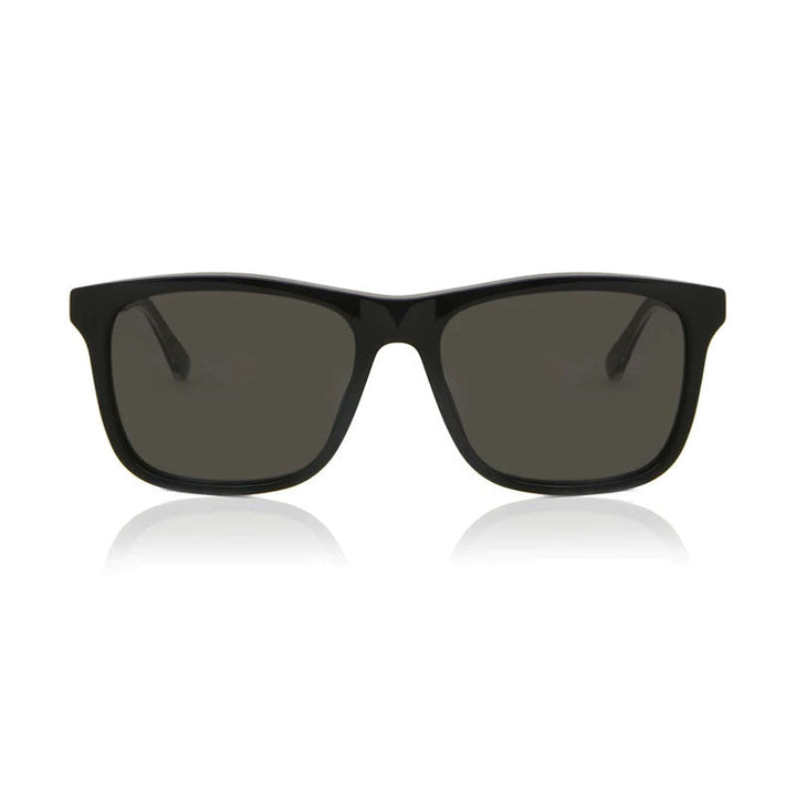 Gucci Sunglasses Square Full Rim, Black Frame and Grey Lens GG0381SN007