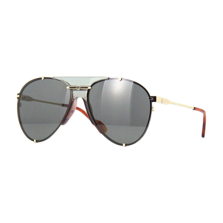Gucci Sunglasses Aviator Full Rim, Gold Frame and Grey Lens GG0740S001