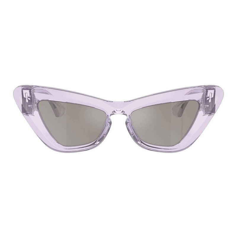Burberry Sunglasses Cat Eye Full Rim, Violet Frame and Light Grey Mirror Silver Lens BE4421U40956G