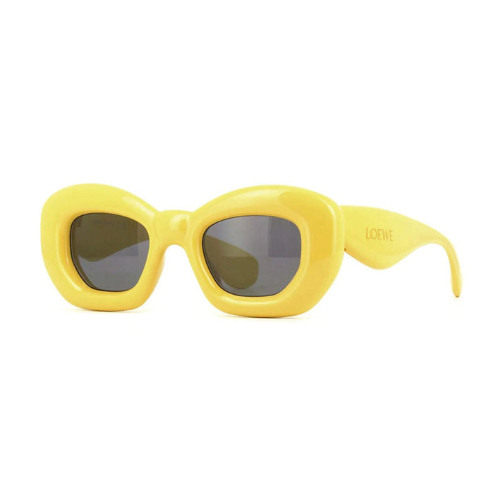 Loewe Sunglasses Cat Eye Full Rim, Shiny Yellow Frame and Grey Lens LW40117I39A
