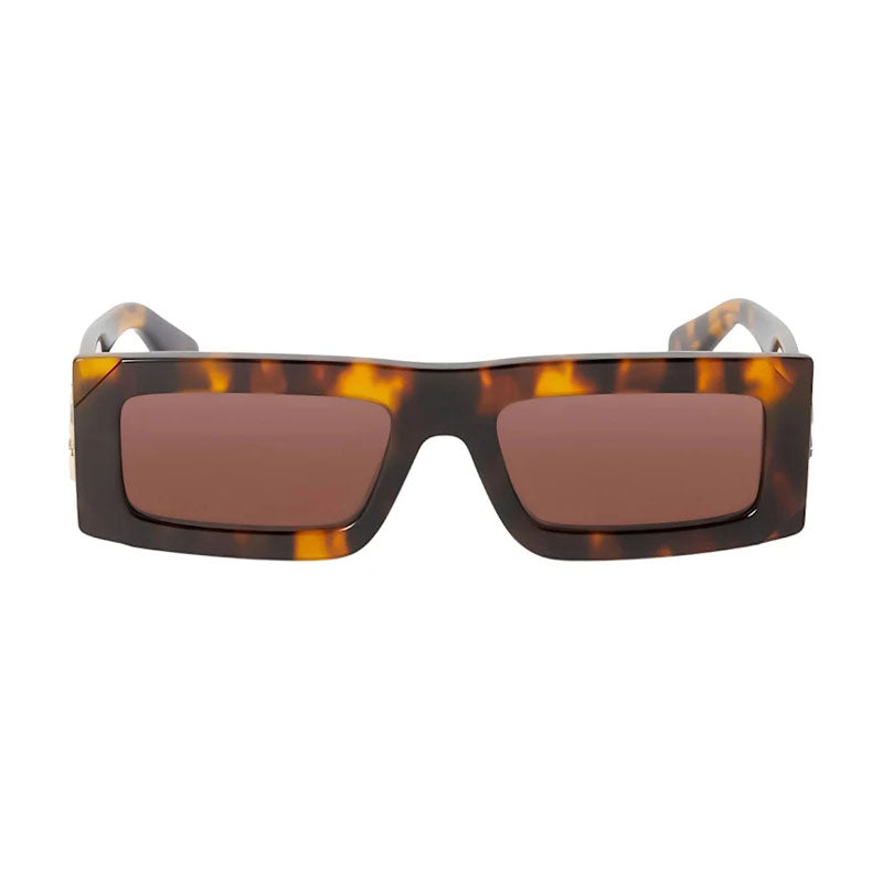 Off-White Sunglasses Rectangle Full Rim, Havana Frame and Brown Lens OERI13PLAUREL6064