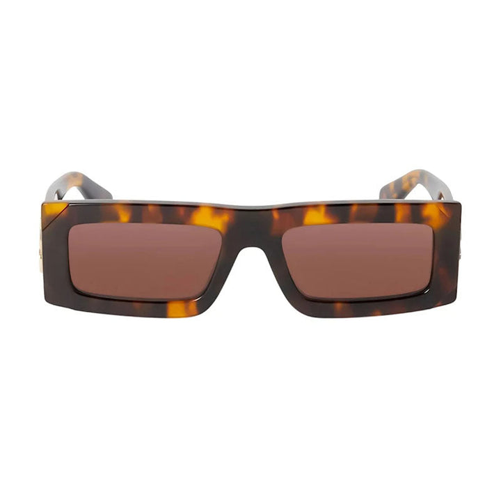 Off-White Sunglasses Rectangle Full Rim, Havana Frame and Brown Lens OERI13PLAUREL6064