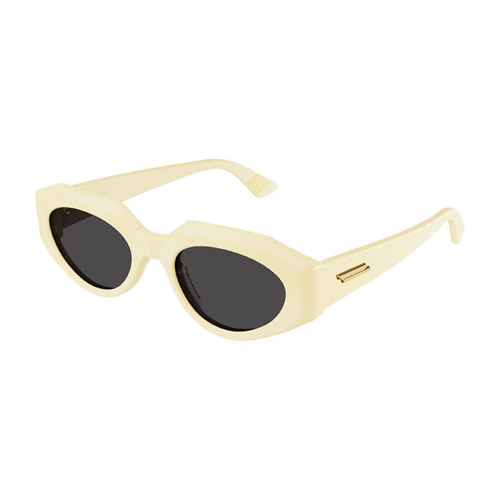 Bottega Veneta Sunglasses Cat Eye Full Rim, Yellow Frame and Grey Lens BV1031S006
