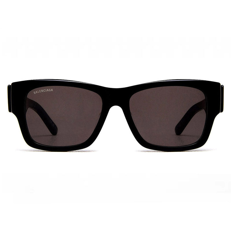 Balenciaga Sunglasses Square Full Rim, Black Frame and Grey Lens BB0262SA001