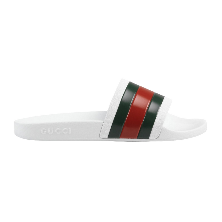 Gucci - Shoes - Gucci Pursuit Pool Slides White - 308234GIB109079 - Ask Me Wear