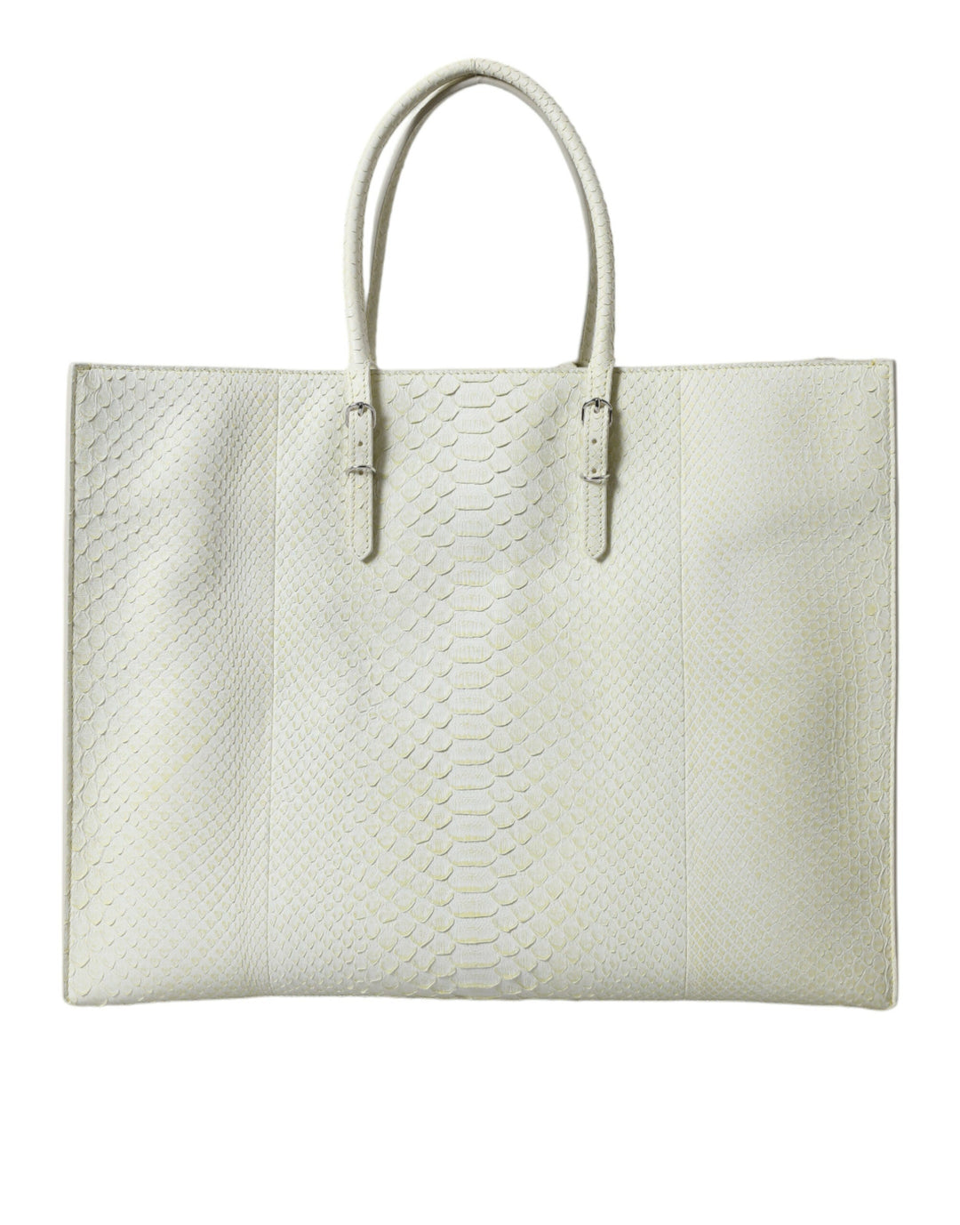  - Balenciaga Chic Python Leather Tote in White & Yellow - BAG1180 - Ask Me Wear