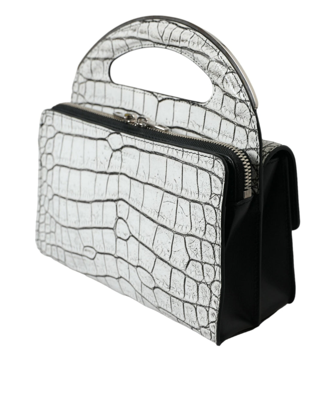  - Balenciaga Metallic Silver Alligator Leather Mini Bag - BAG1171 - Ask Me Wear