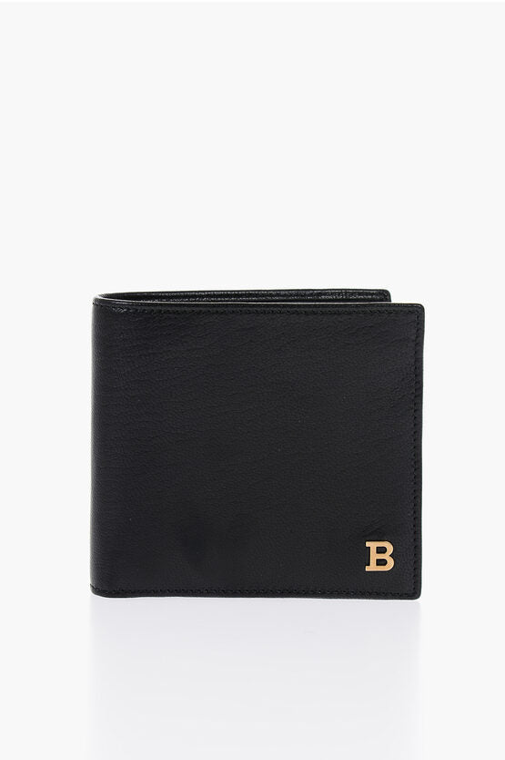 Accessories - Wallets & Card Holders - Bally Leather Wallet with Golden Monogram - 000919737575 - Ask Me Wear