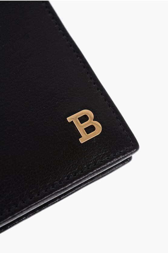 Accessories - Wallets & Card Holders - Bally Leather Wallet with Golden Monogram - 000919737575 - Ask Me Wear