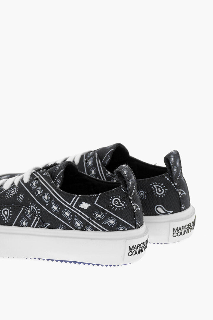 Marcelo Burlon Bandana Motif Canvas VIENTO Low Top Sneakers