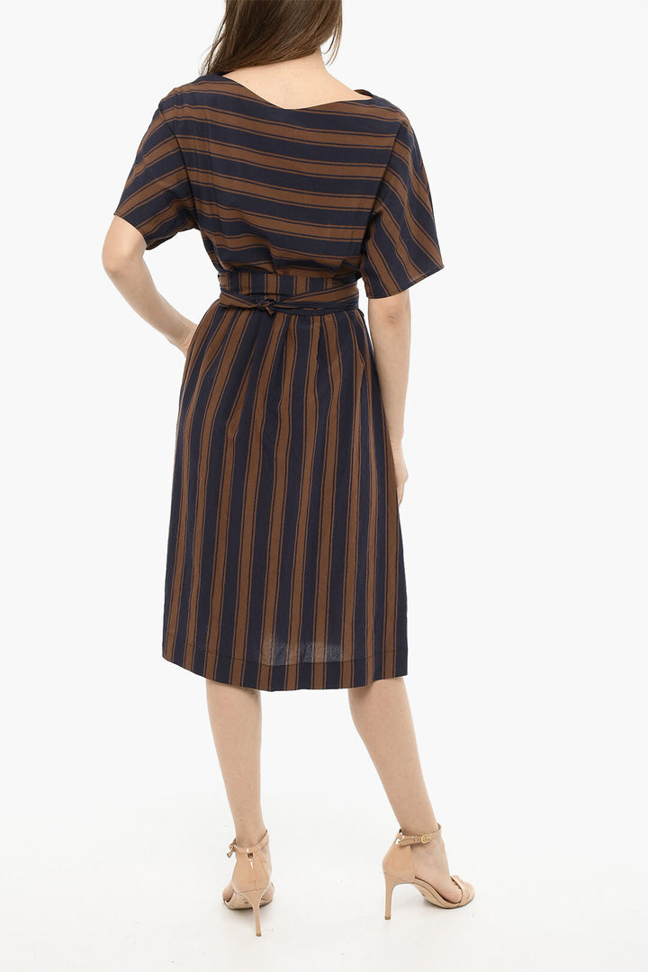 Woolrich Bayadere Striped SCULLY Dress with Belt