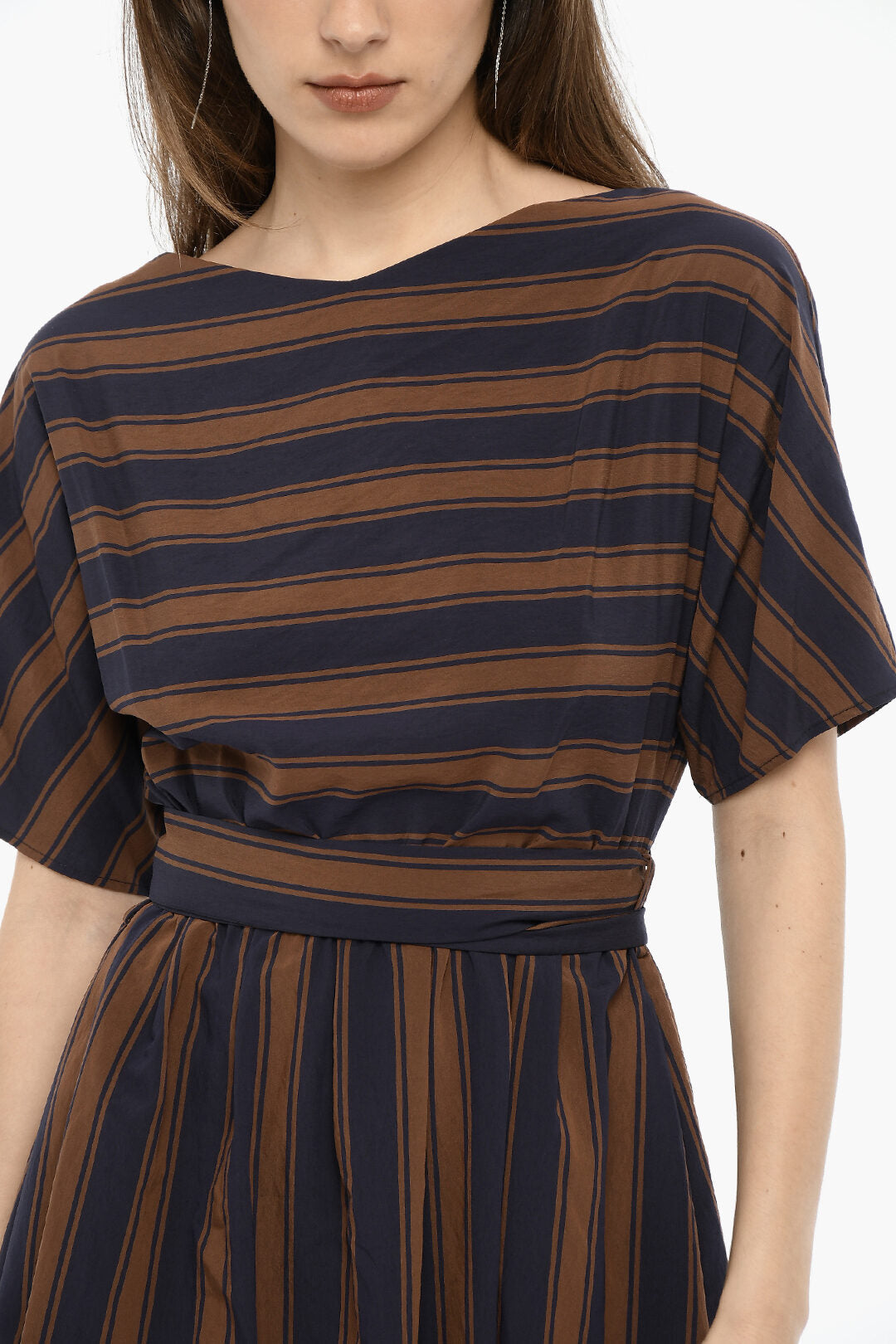 Woolrich Bayadere Striped SCULLY Dress with Belt