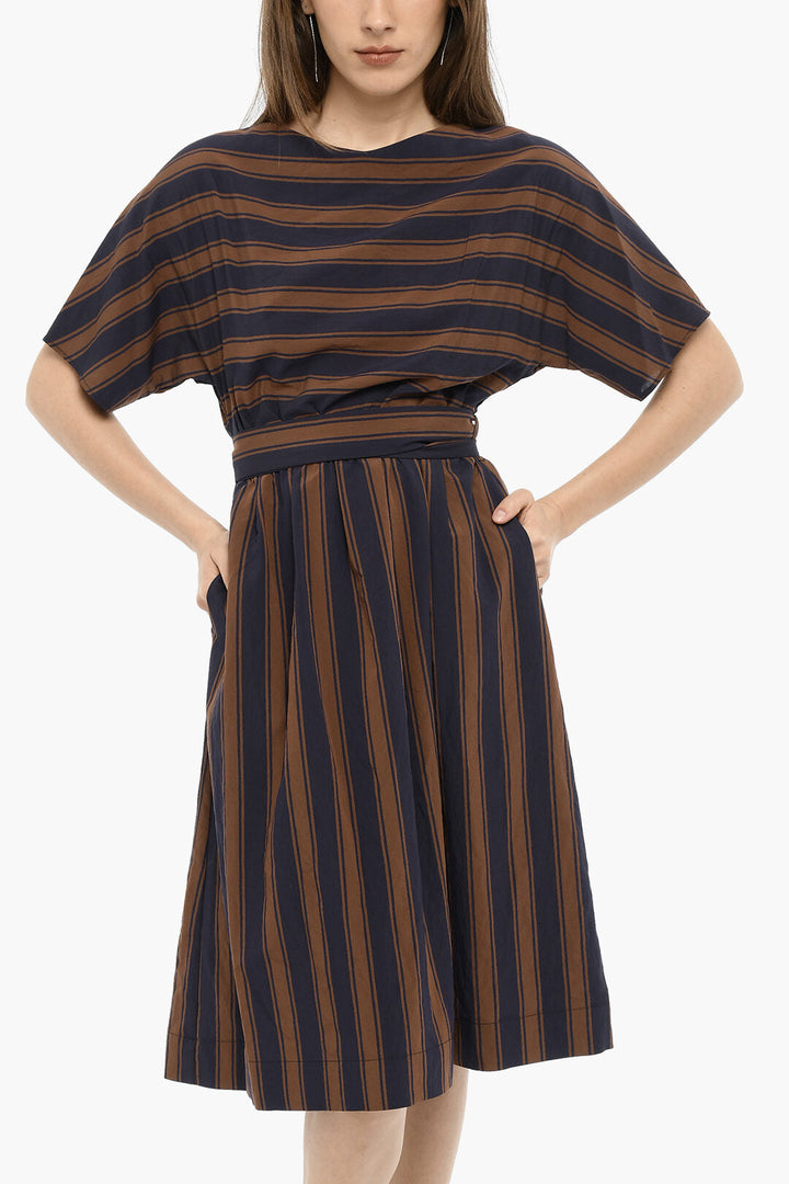 Woolrich Bayadere Striped SCULLY Dress with Belt