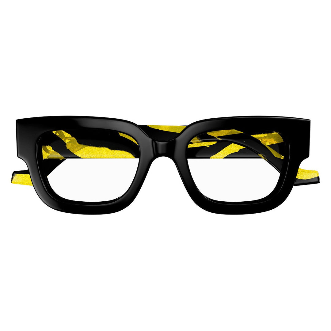 Gucci Eyeglasses Square Full Rim, Black Frame and Clear Demo Lenses Lens GG1548O006