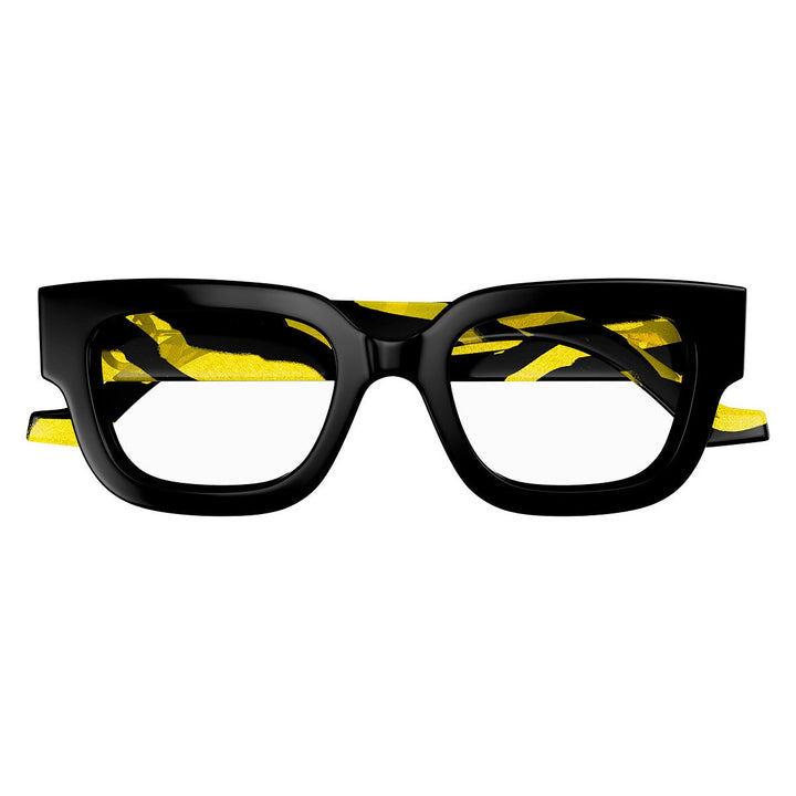 Gucci Eyeglasses Square Full Rim, Black Frame and Clear Demo Lenses Lens GG1548O006